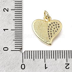 Valentine's Day Brass & Cubic Zirconia & Natural Shell Charms&nbsp;KK-G602-02G