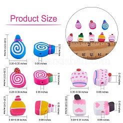 320Pcs 8 Styles Handmade Polymer Clay Beads&nbsp;CLAY-SZ0001-81