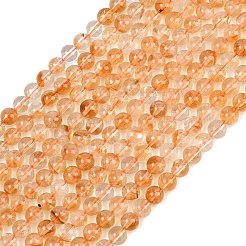 Natural Citrine(Heated) Beads Strands&nbsp;G-L659-A01-6mm