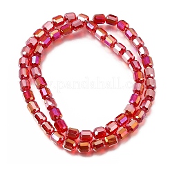 Electroplate Transparent Column Glass Beads Strands&nbsp;EGLA-A043-02-AB08