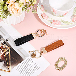 2 Bags 2 Colors PU Leather Keychains&nbsp;KEYC-CL0001-27B
