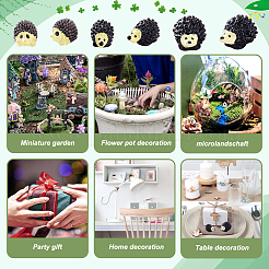30Pcs 3 Styles Resin Hedgehog Miniature Ornaments&nbsp;DJEW-GA0001-67