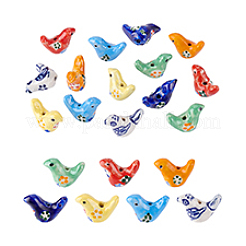 14Pcs 7 Colors Handmade Porcelain Beads&nbsp;PORC-PH0001-46