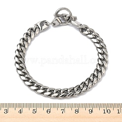 304 Stainless Steel Cuban Link Chain Bracelets for Women&nbsp;BJEW-G779-03P