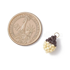 Glass Seed Beaded Acorn Pendants&nbsp;PALLOY-MZ00957