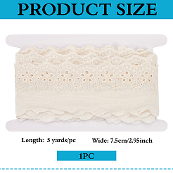 5 Yards Cotton Embroidery Flower Lace Ribbons&nbsp;SRIB-MA0001-04