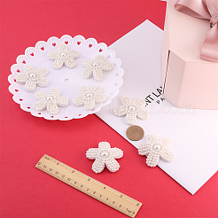 Acrylic Imitation Pearl Beaded Appliques&nbsp;LS-DIY-WH0320-14