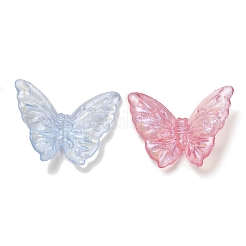 UV Plating Transparent Rainbow Iridescent Acrylic Beads&nbsp;LACR-R001-09A