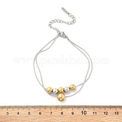 304 Stainless Steel Rolo Chain Multi-layer Bracelets for Women&nbsp;BJEW-D337-01A-GP