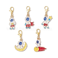 Spaceman Alloy Enamel Pendant Decorations&nbsp;HJEW-JM04117