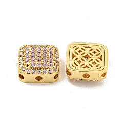 Brass Micro Pave Cubic Zirconia Multi-Strand Links&nbsp;KK-B096-16G-02