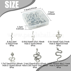 32Pcs 6 Styles Tibetan Style Alloy Pendants&nbsp;FIND-FS0003-79