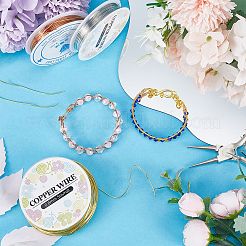 3 Rolls 3 Colors Copper Jewelry Craft Wire&nbsp;CWIR-SC0001-02A
