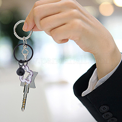 20Pcs 10 Styles Zinc Alloy Keychains&nbsp;KEYC-BBC0001-17