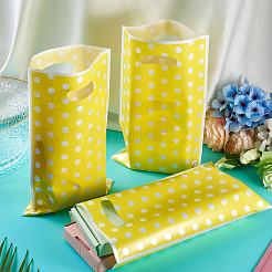 Polka Dot PET Plastic Packing Bags with Die Cut Hole Handle&nbsp;ABAG-TADJ0002-001C