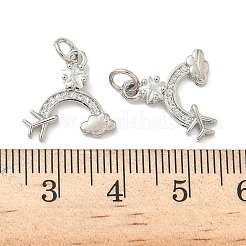 Brass Micro Pave Cubic Zirconia Pendants&nbsp;KK-Z120-30P