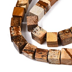 Natural Picture Jasper Beads Strands&nbsp;LS-G-T139-8x8-27A