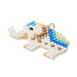 Seed Beads Beaded Pendants&nbsp;PALLOY-MZ00250-02