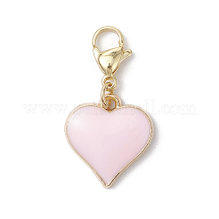 8Pcs Valentine's Day Heart Alloy Enamel Pendant Decorations&nbsp;HJEW-JM02830