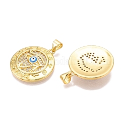 Brass Micro Pave Clear Cubic Zirconia Pendants&nbsp;ZIRC-N039-129-NF