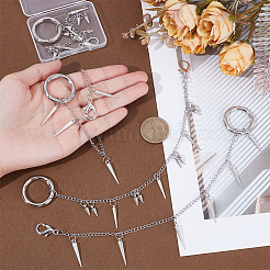 4Pcs 2 Style Alloy Boot Strap Chains&nbsp;HJEW-UN00113