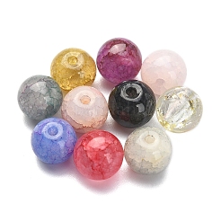 220Pcs 10 Colors Transparent Crackle Glass Beads Strands&nbsp;GLAA-YW0001-49