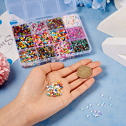 180g 12 Colors Glass Seed Beads&nbsp;SEED-TA0001-35