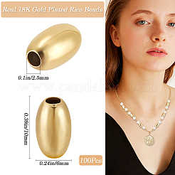 100Pcs Rack Plating Brass Beads&nbsp;KK-BBC0016-26