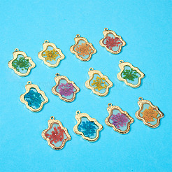 12Pcs 6 Colors Epoxy Resin Pendants&nbsp;RESI-CD0001-05