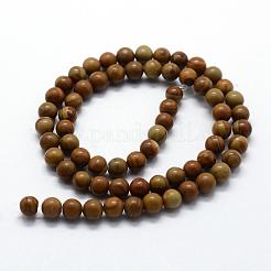 Natural Wood Lace Stone Wooden Jasper Beads Strands&nbsp;G-I199-17-6mm