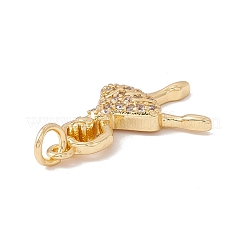 Brass Micro Pave Cubic Zirconia Pendants&nbsp;KK-G415-22G