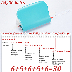 Mini Plastic 6-Hole Punch&nbsp;AJEW-WH0083-64B