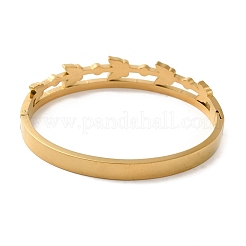 Vacuum Plating 304 Stainless Steel Rhinestone Bangles&nbsp;BJEW-F474-30G
