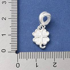 925 Sterling Silver Clover European Dangle Charms&nbsp;STER-H115-09S