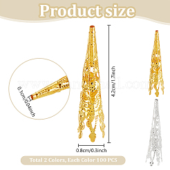 200Pcs 2 Colors Iron Bead Cones&nbsp;FIND-PH0023-37