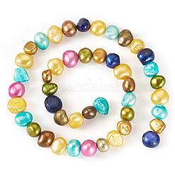 1 Strand Dyed Natural Cultured Freshwater Pearl Beads Strands&nbsp;PEAR-TA0001-16