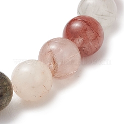 Natural Multi-Color Rutilated Quartz Beaded Stretch Bracelets for Women&nbsp;BJEW-JB13465