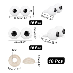 20Pcs Craft Resin Doll Safety Eyes&nbsp;DIY-AR0002-95