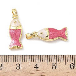 Brass Enamel Pendants&nbsp;KK-Z134-06G-02