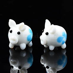 Handmade Bumpy Lampwork Beads Strands&nbsp;LAMP-Q031-015