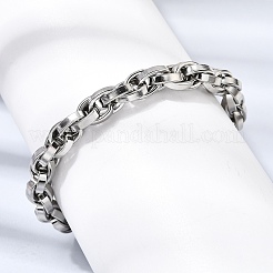201 Stainless Steel Rope Chain Bracelets for Men&nbsp;STAS-T077-16P