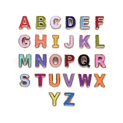 Alloy Enamel Alphabet Beads&nbsp;ENAM-R055-01-RS