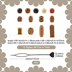 Plastic Topsy Tail Hair Styling Braiding Tool&nbsp;OHAR-FS0001-04