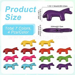 28Pcs 7 Colors Synthetic Turquoise Beads&nbsp;G-FS0005-94