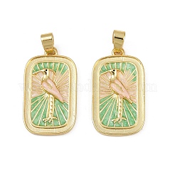 Brass Enamel Pendants&nbsp;KK-L190-011G