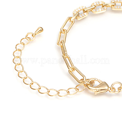 Brass Paperclip Chains Bracelets&nbsp;BJEW-I286-02G
