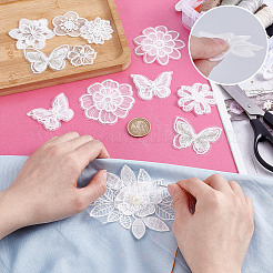 12Pcs 10 Styles Computerized Embroidery Organza Ornament Accesories&nbsp;PATC-NB0001-45