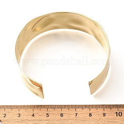 Rack Plating Brass Wide Cuff Bangles&nbsp;BJEW-D057-03G