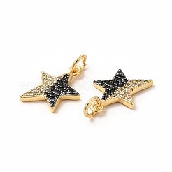 Rack Plating Brass Micro Pave  Cubic Zirconia Pendants&nbsp;KK-B068-22G