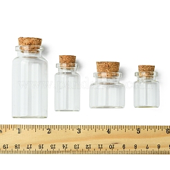 24Pcs 4 Styles Glass Bottle&nbsp;CON-FS0001-17